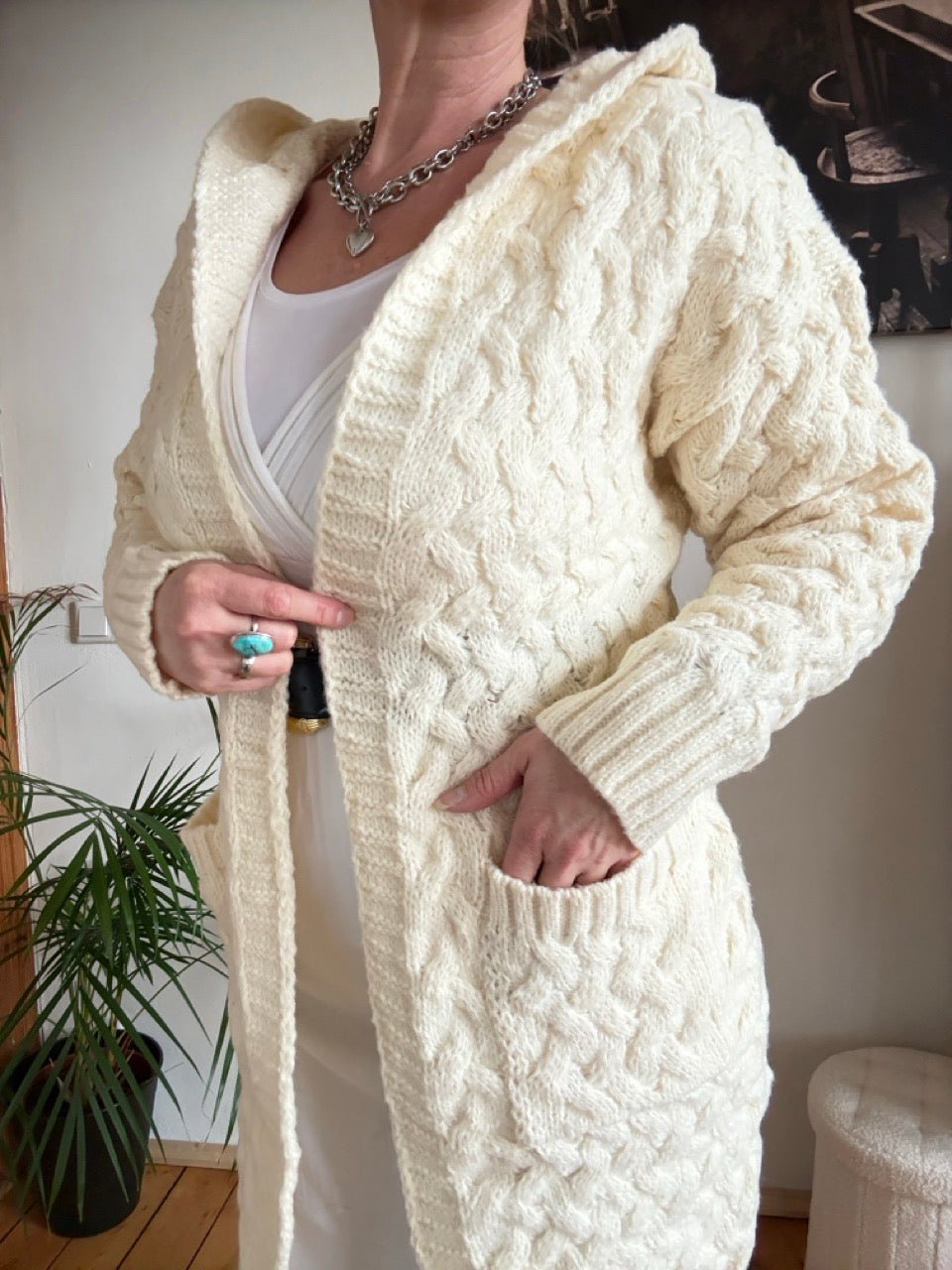 Strickjacke Adele Wollweiß - FROLLEIN KÄTHE Shop