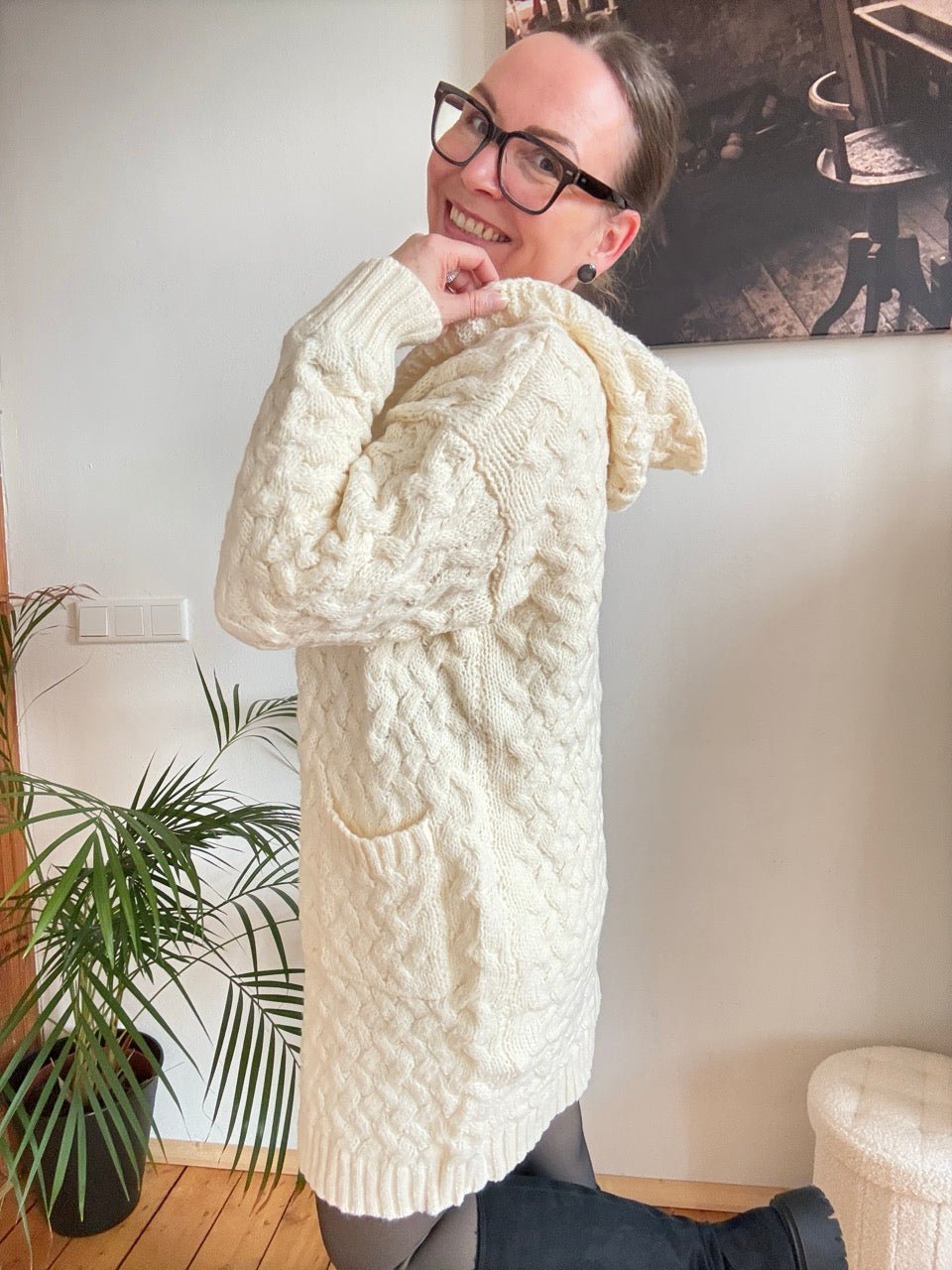 Strickjacke Adele Wollweiß - FROLLEIN KÄTHE Shop