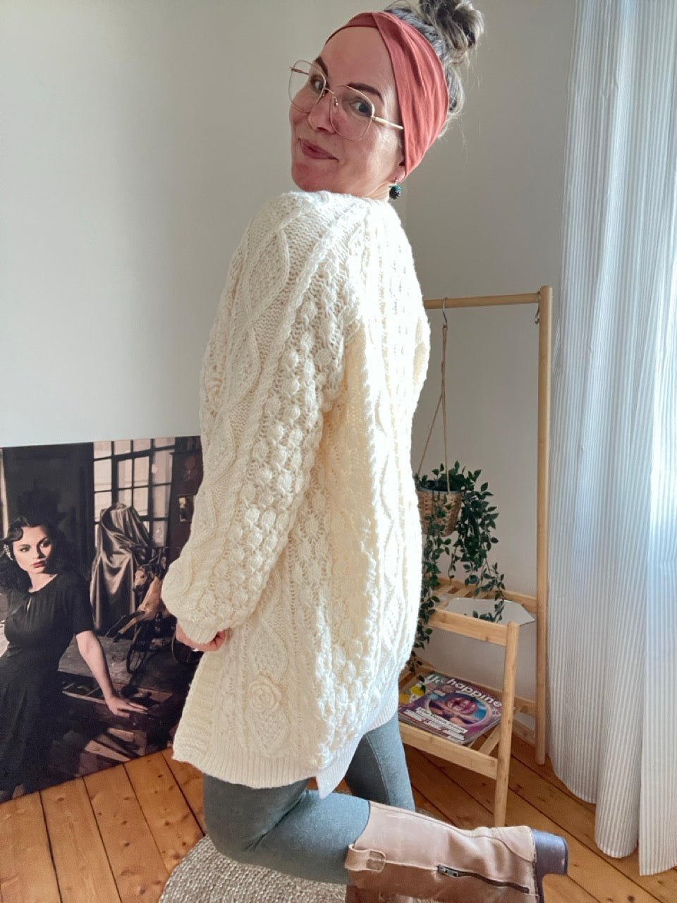 Strickjacke Blütezeit Wollweiß - FROLLEIN KÄTHE Shop