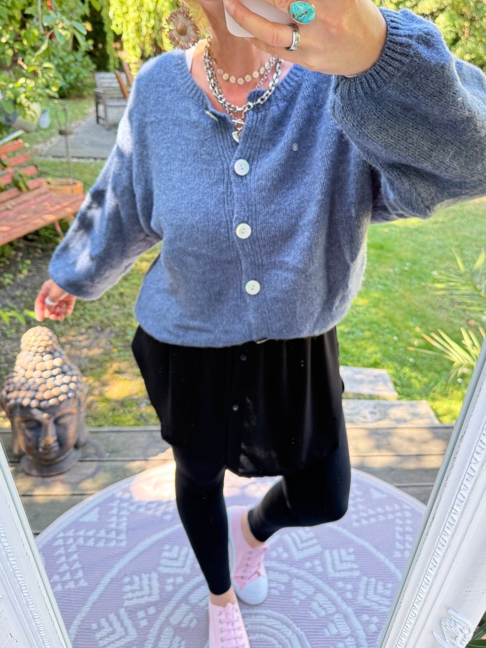 Strickjacke Edeljäckchen Blau - FROLLEIN KÄTHE Shop