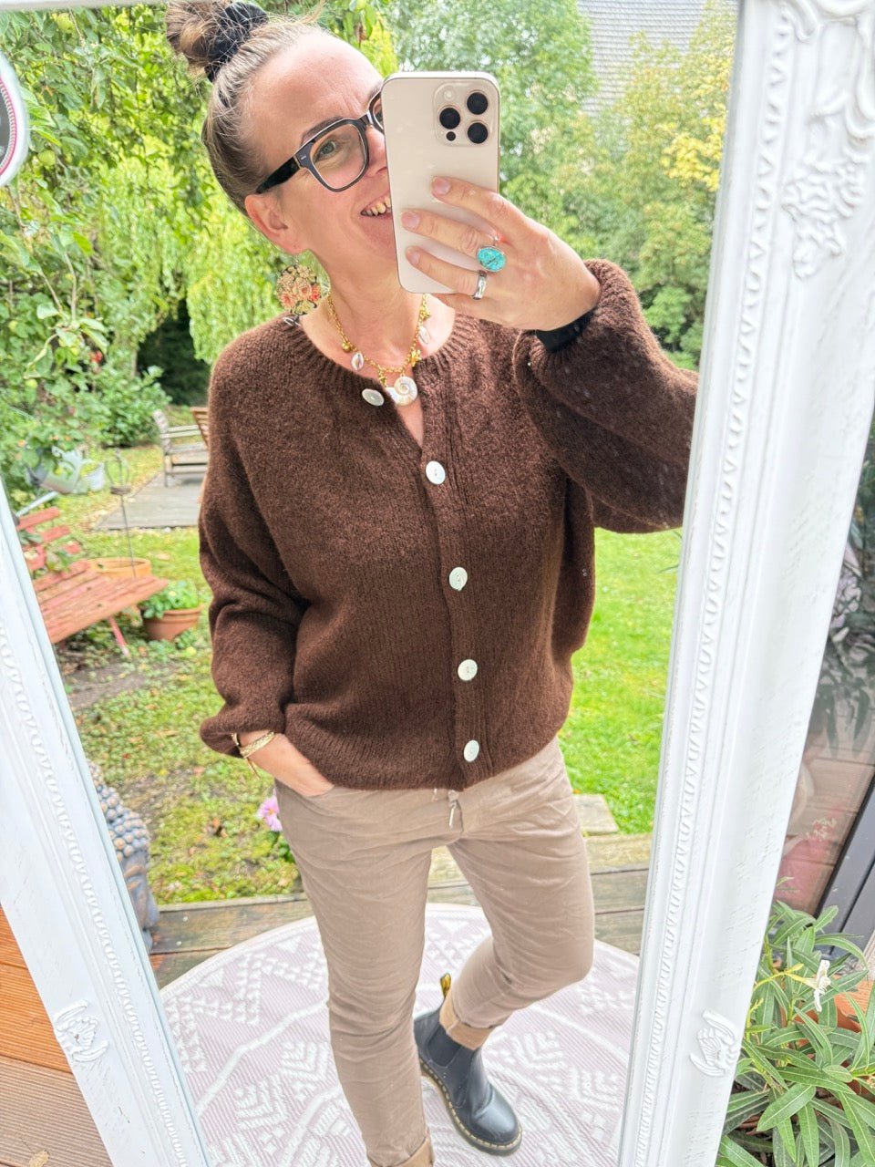 Strickjacke Edeljäckchen Chocolate - FROLLEIN KÄTHE Shop