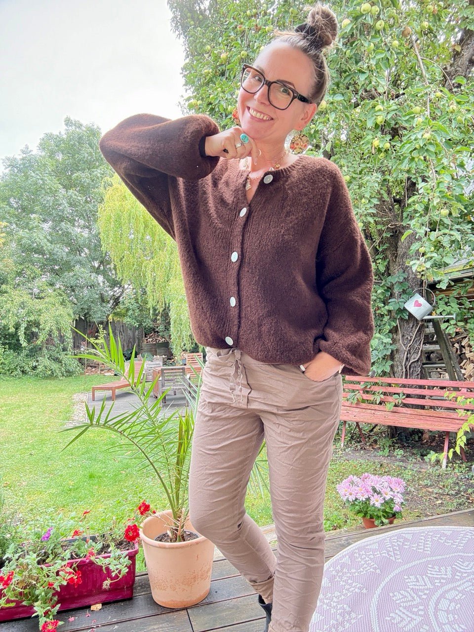 Strickjacke Edeljäckchen Chocolate - FROLLEIN KÄTHE Shop