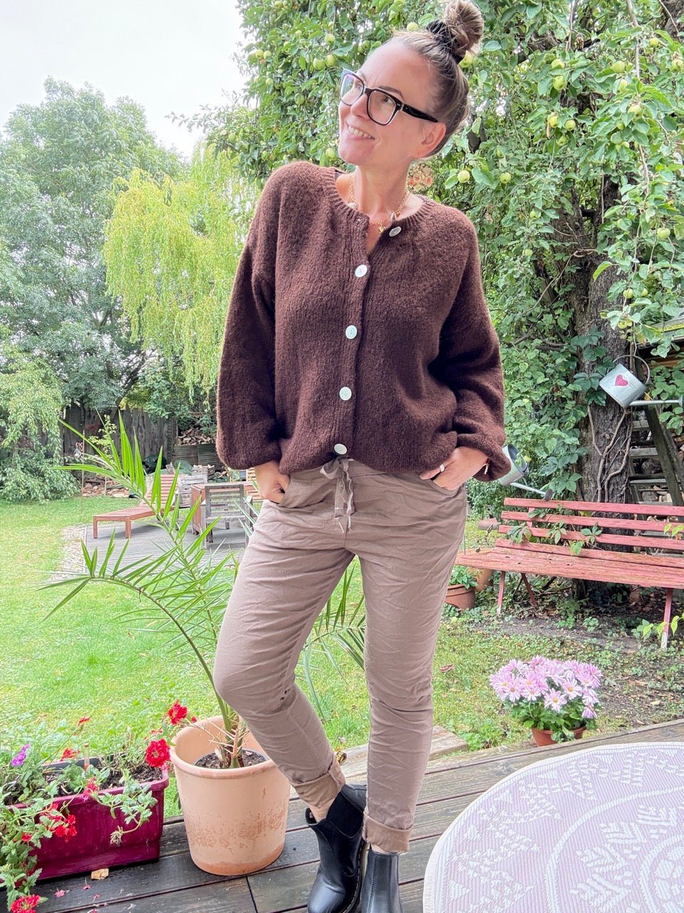 Strickjacke Edeljäckchen Chocolate - FROLLEIN KÄTHE Shop