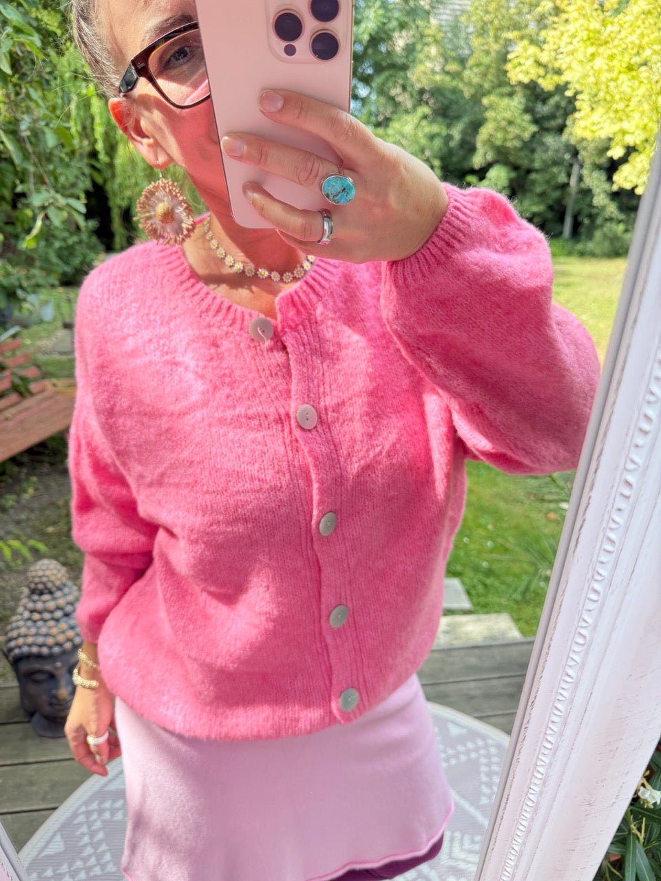Strickjacke Edeljäckchen Rose - FROLLEIN KÄTHE Shop