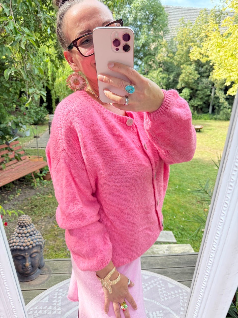 Strickjacke Edeljäckchen Rose - FROLLEIN KÄTHE Shop