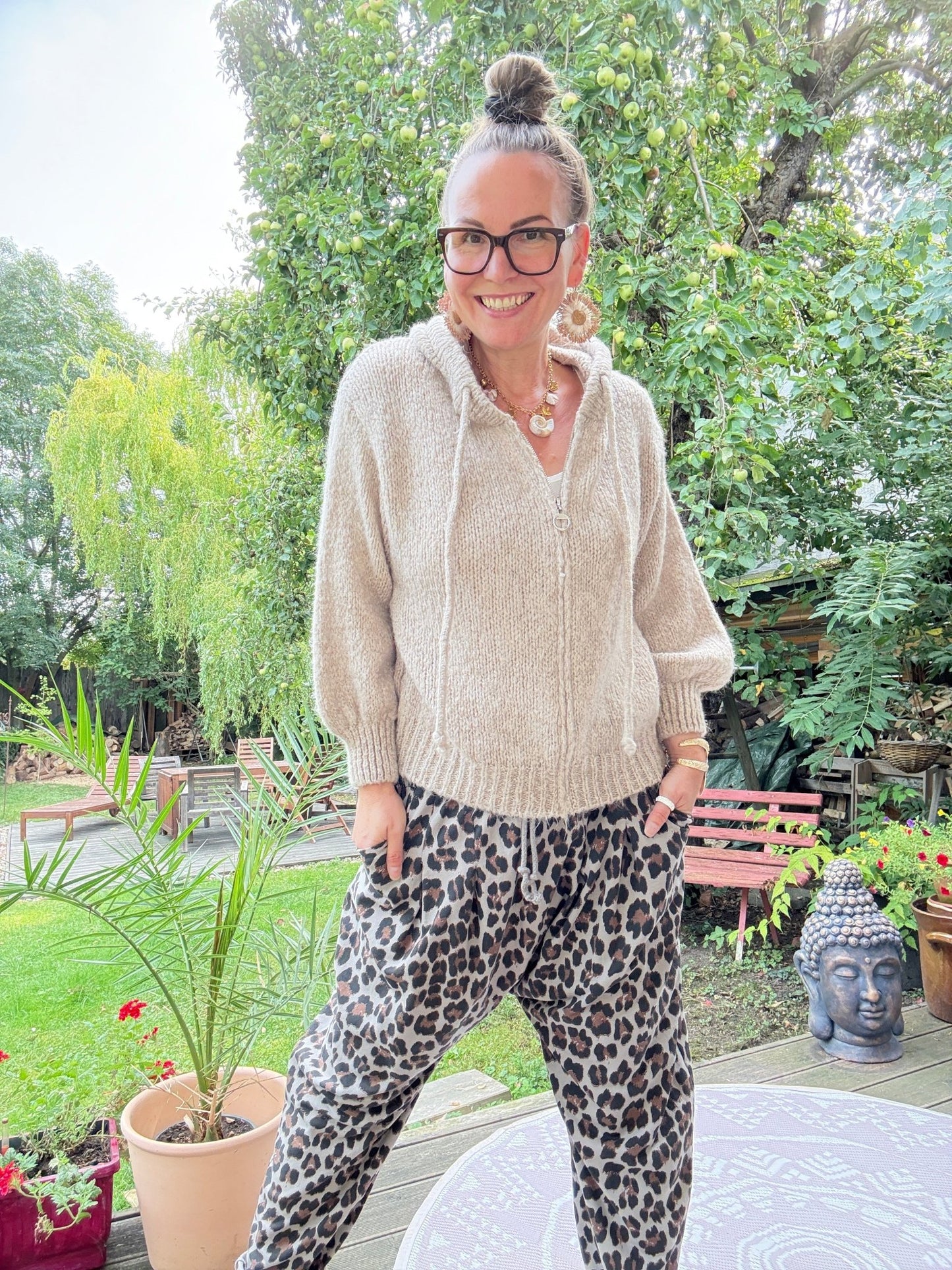 Strickjacke Fine Milchkaffee - FROLLEIN KÄTHE Shop