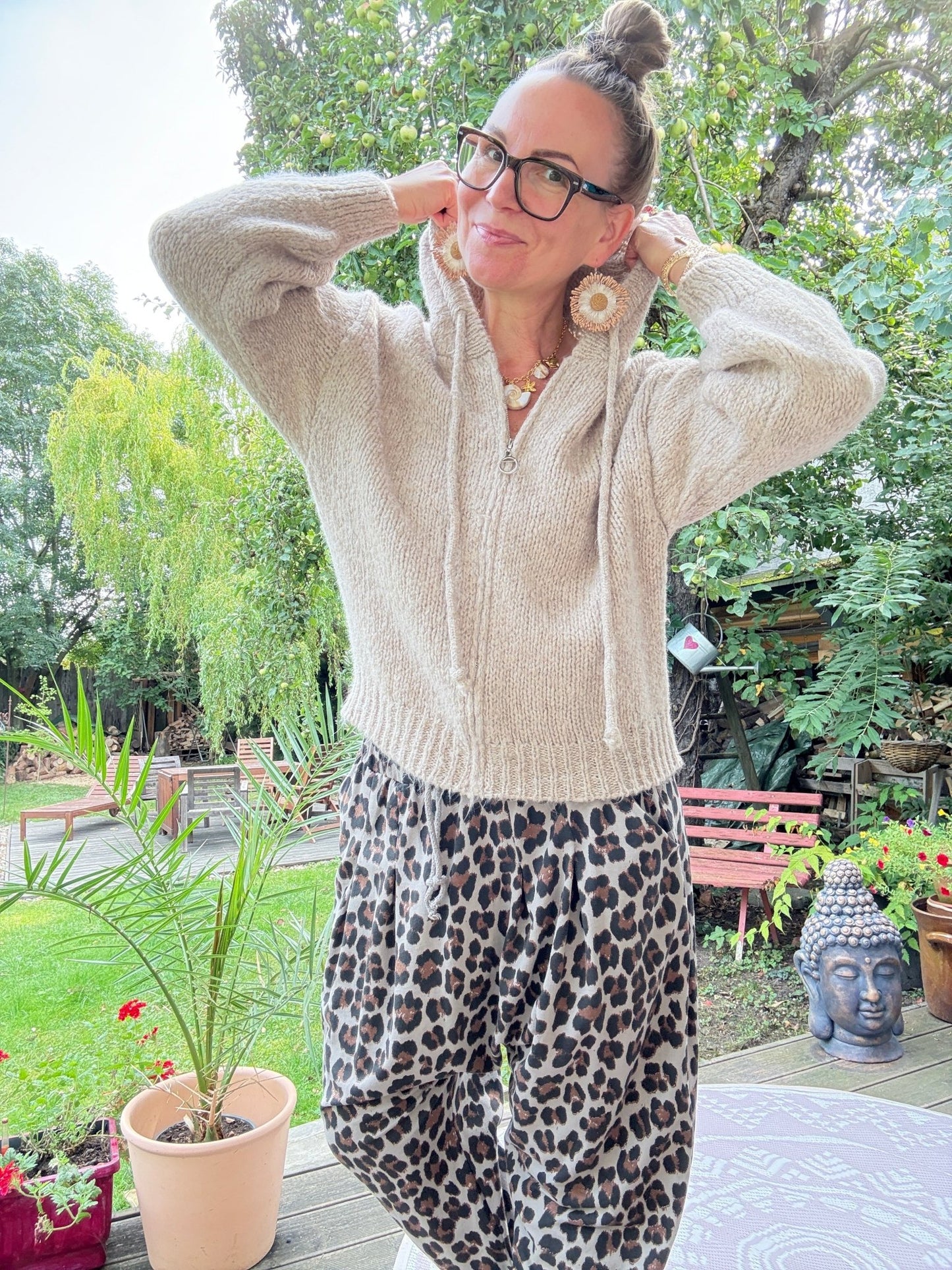 Strickjacke Fine Milchkaffee - FROLLEIN KÄTHE Shop
