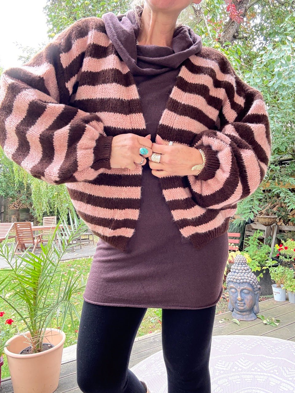Strickjacke Good Day Chocolate Rose - FROLLEIN KÄTHE Shop