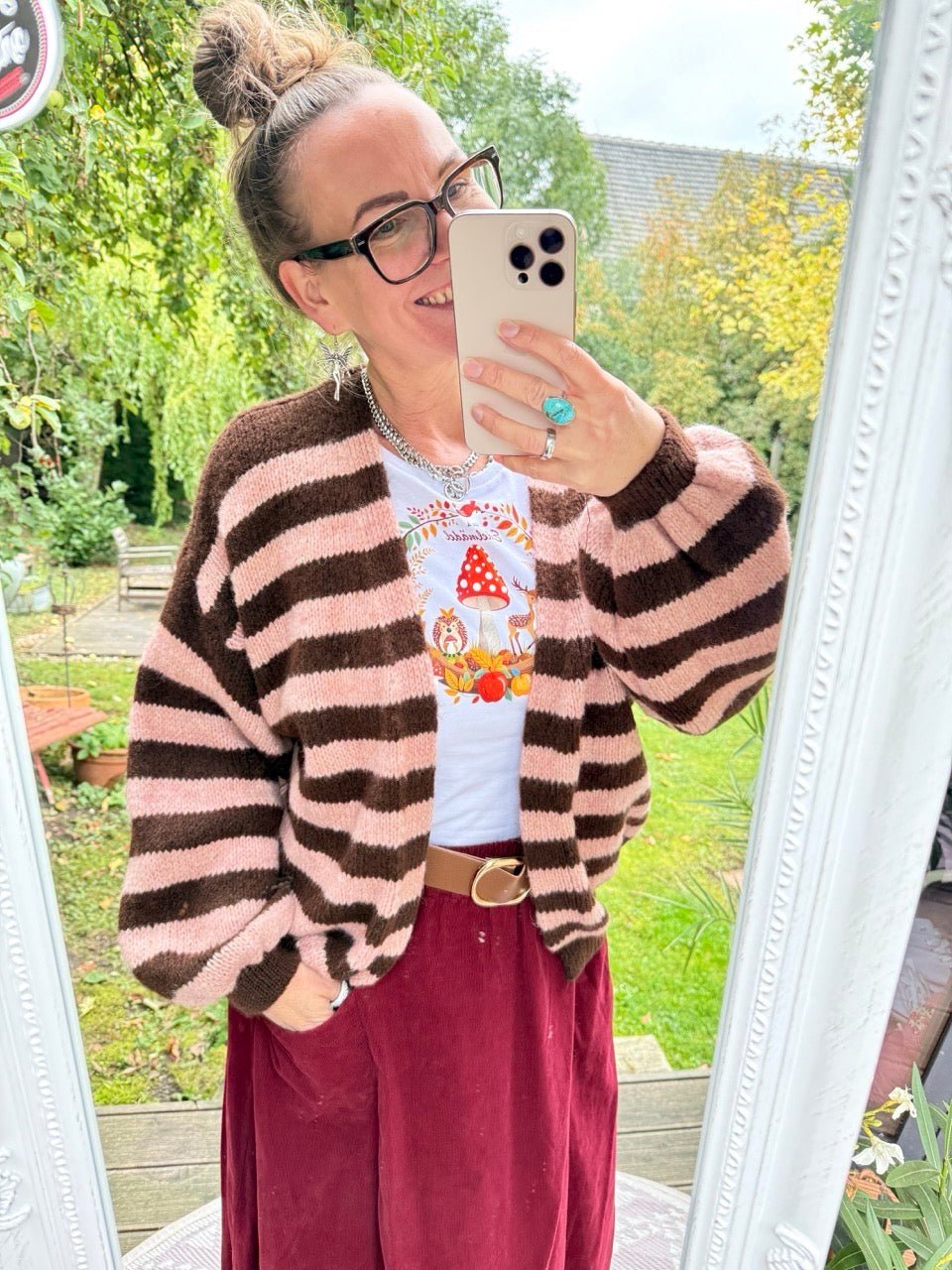 Strickjacke Good Day Chocolate Rose - FROLLEIN KÄTHE Shop