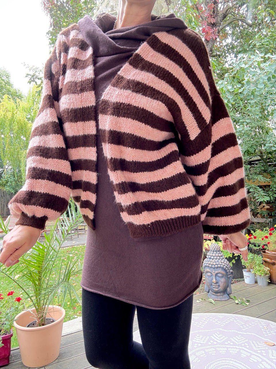 Strickjacke Good Day Chocolate Rose - FROLLEIN KÄTHE Shop