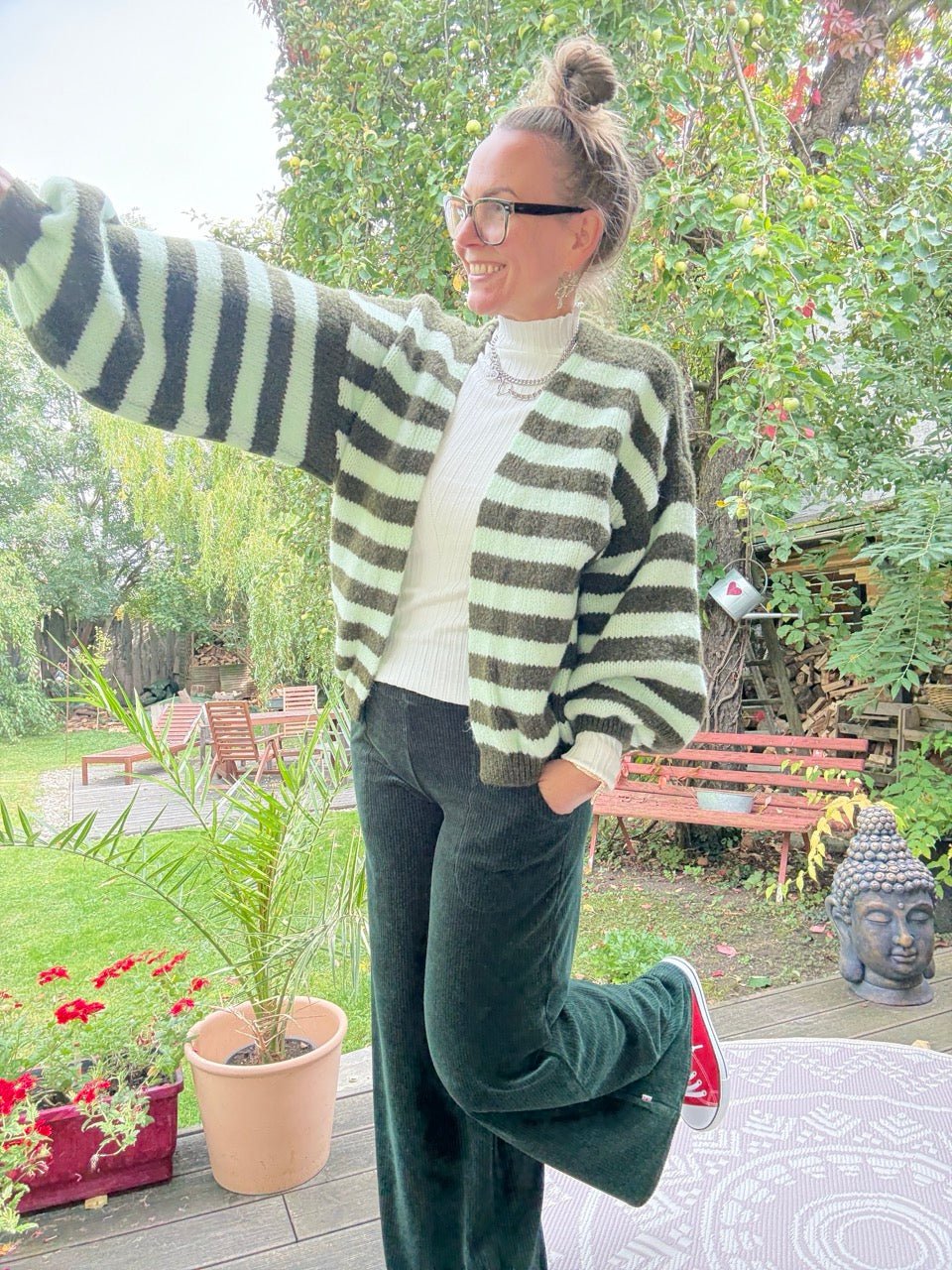 Strickjacke Good Day Grün Mint - FROLLEIN KÄTHE Shop