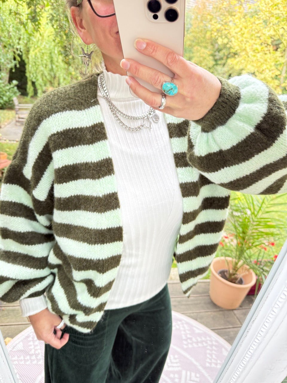 Strickjacke Good Day Grün Mint - FROLLEIN KÄTHE Shop