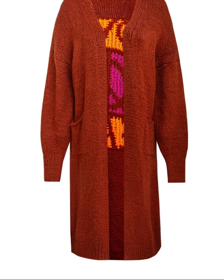 Strickjacke Love & Peace Herbstrot - FROLLEIN KÄTHE Shop