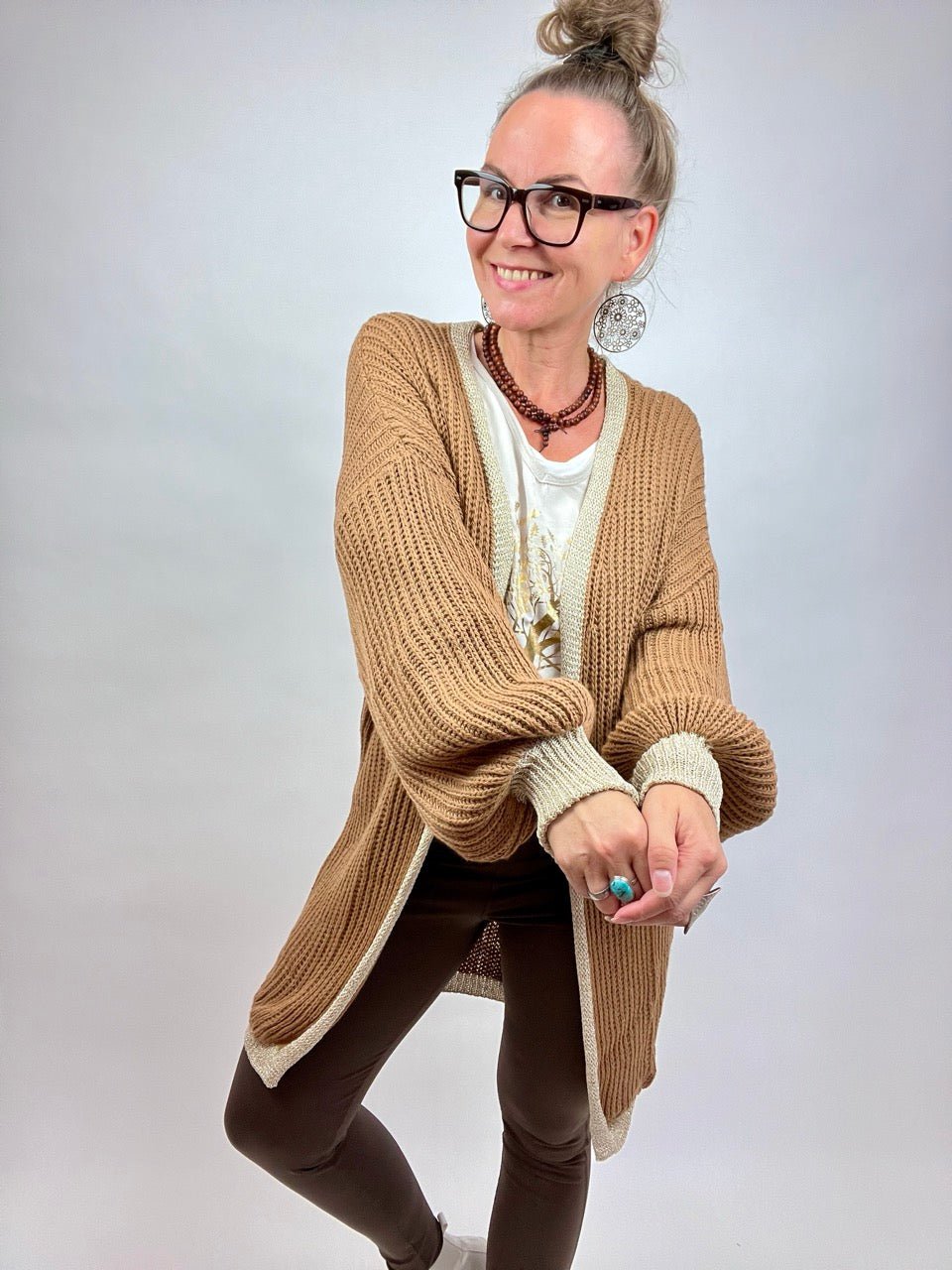 Strickjacke Luna Nougat - FROLLEIN KÄTHE Shop