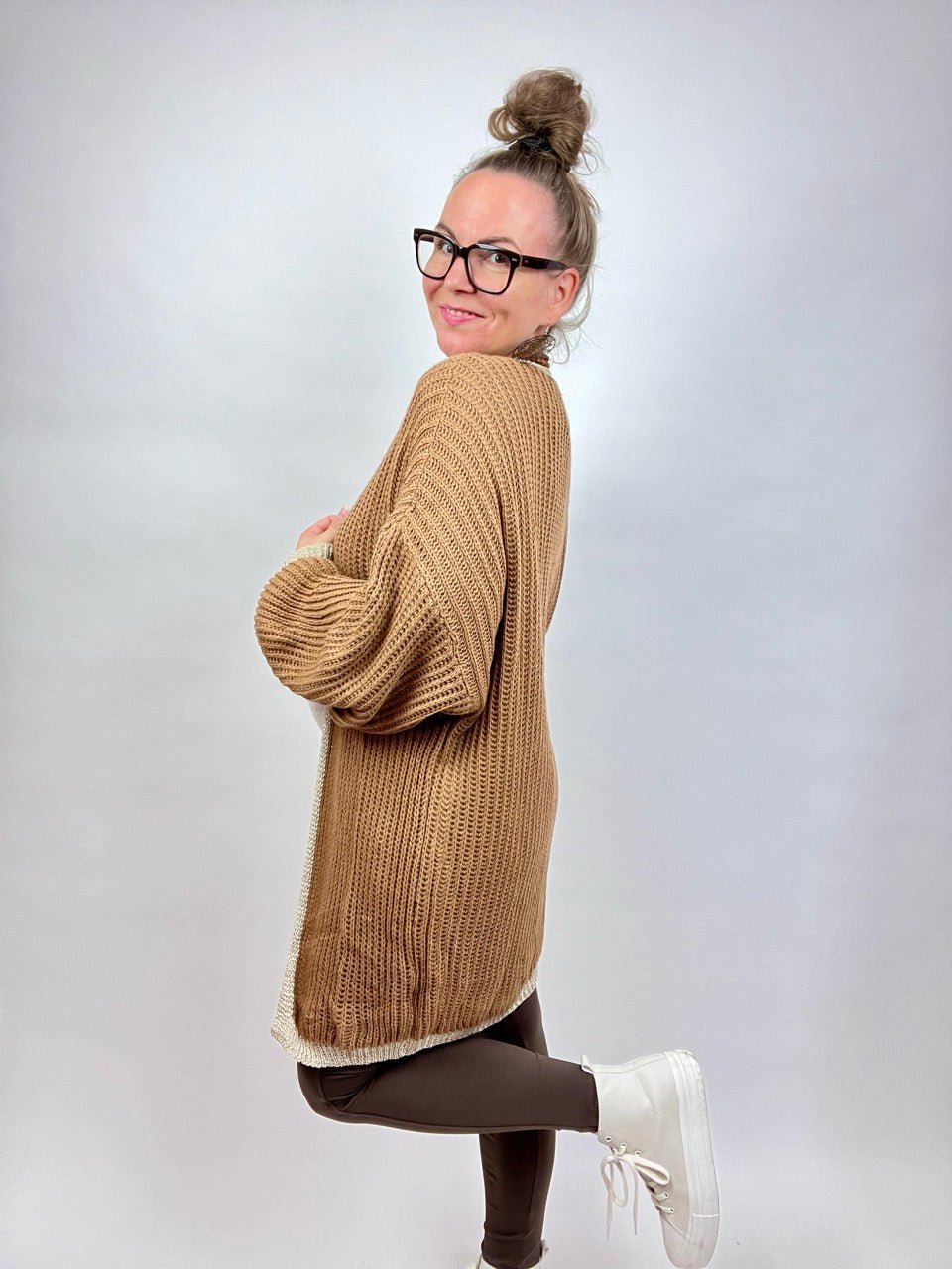 Strickjacke Luna Nougat - FROLLEIN KÄTHE Shop