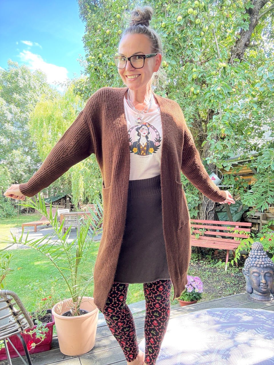 Strickjacke Mantel Heiterblick Schoko Braun - FROLLEIN KÄTHE Shop