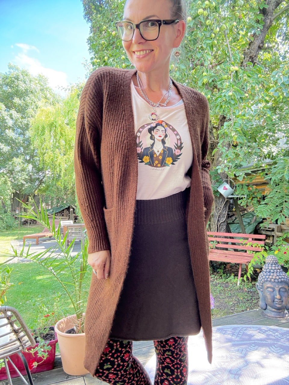 Strickjacke Mantel Heiterblick Schoko Braun - FROLLEIN KÄTHE Shop