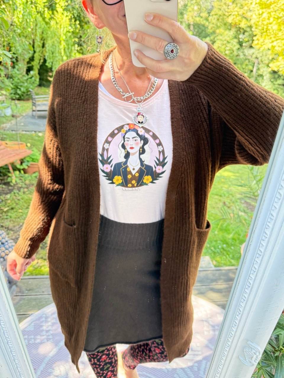 Strickjacke Mantel Heiterblick Schoko Braun - FROLLEIN KÄTHE Shop