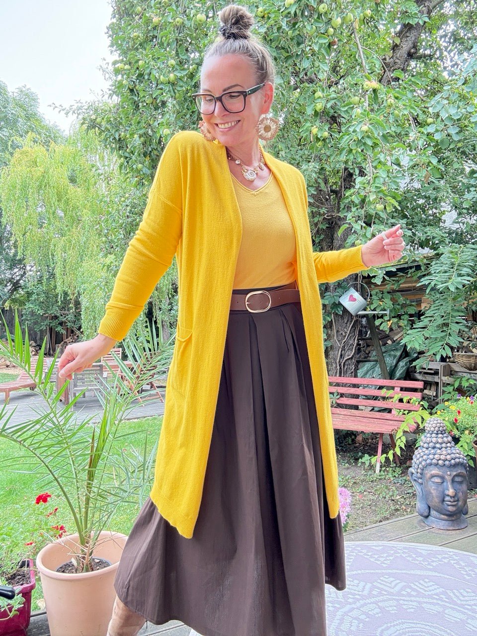 Strickjacke Sonnenschein Gelb - FROLLEIN KÄTHE Shop
