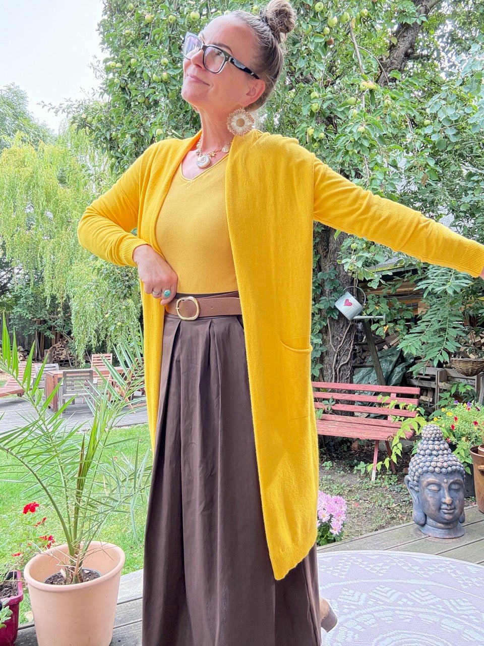 Strickjacke Sonnenschein Gelb - FROLLEIN KÄTHE Shop