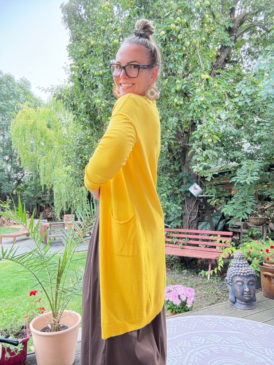 Strickjacke Sonnenschein Gelb - FROLLEIN KÄTHE Shop