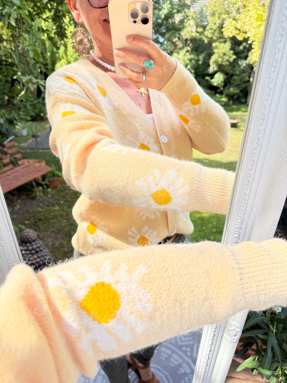 Strickjacke Sunflower Gelb - FROLLEIN KÄTHE Shop