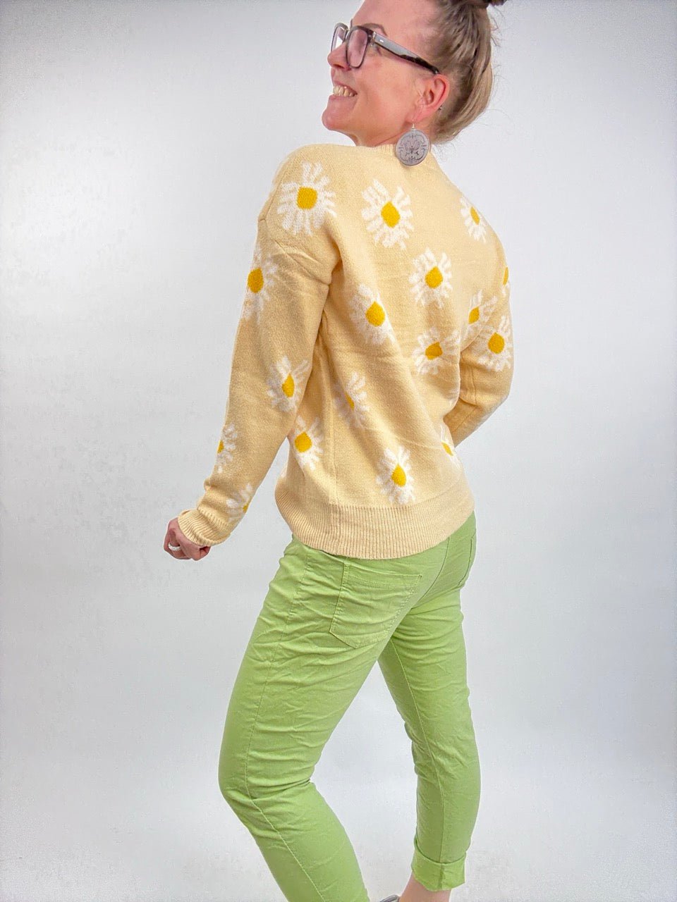 Strickjacke Sunflower Gelb - FROLLEIN KÄTHE Shop