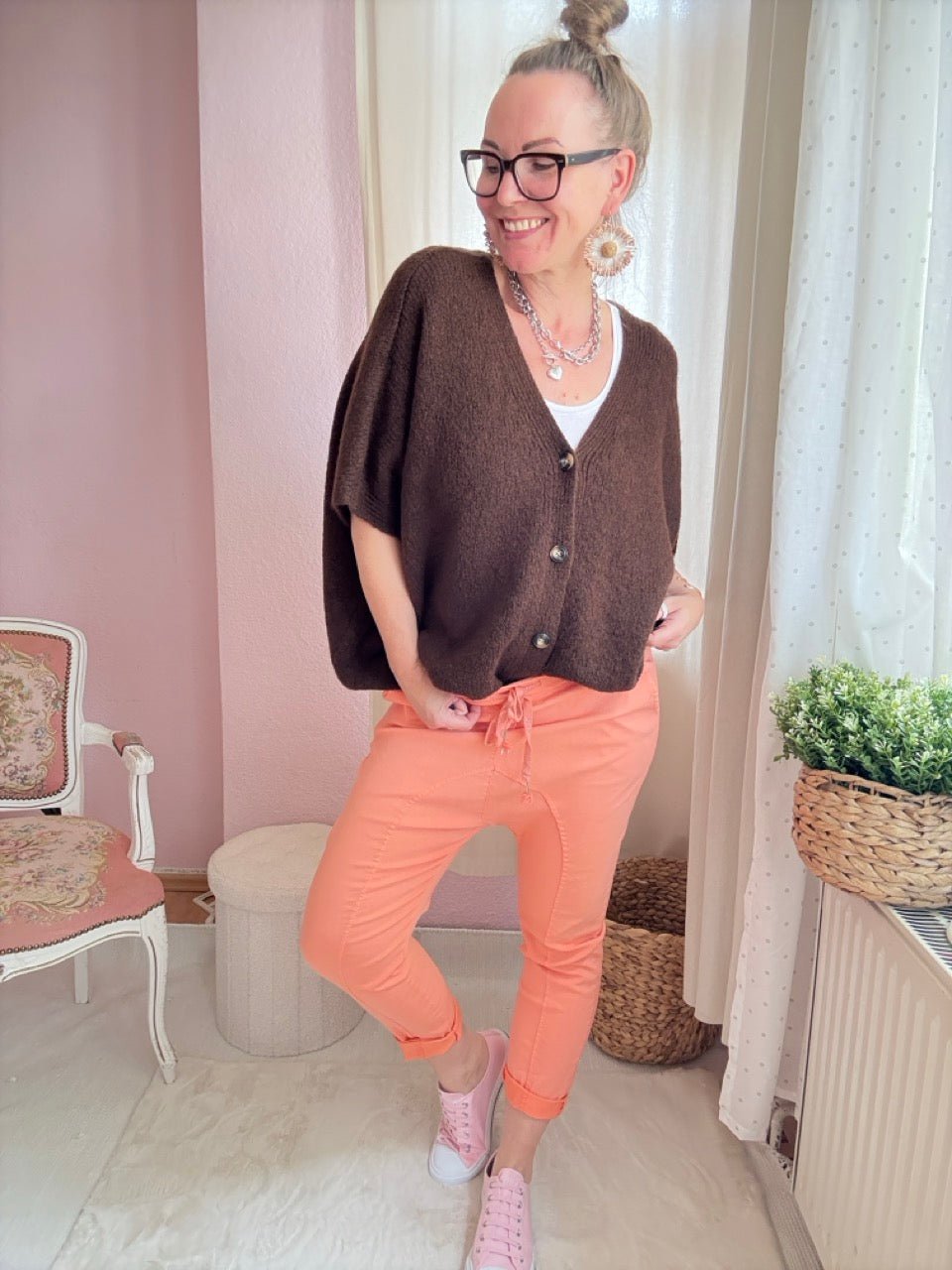 Strickjacke Wohlfühlwunder Schoko - FROLLEIN KÄTHE Shop