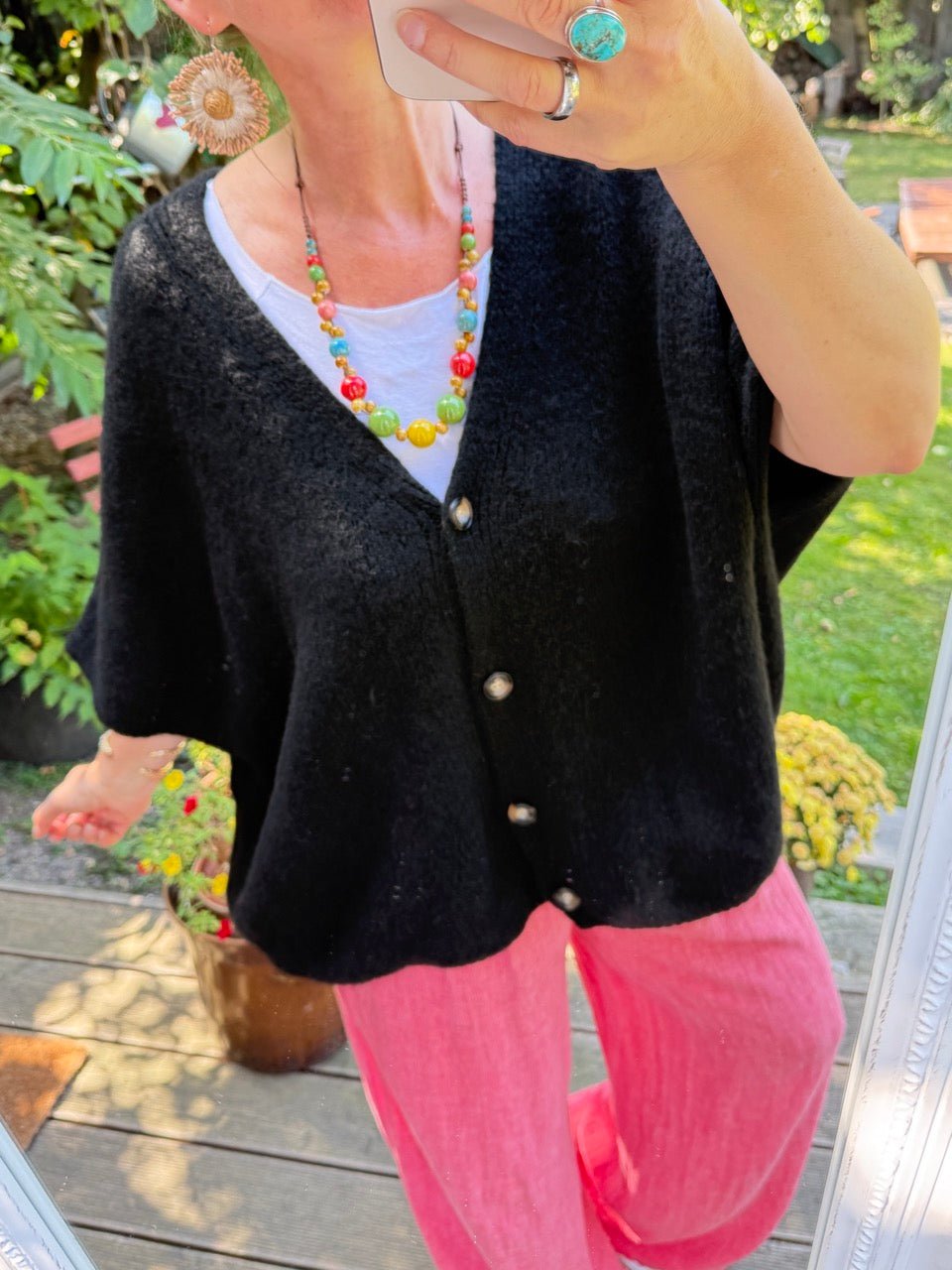 Strickjacke Wohlfühlwunder Schwarz - FROLLEIN KÄTHE Shop