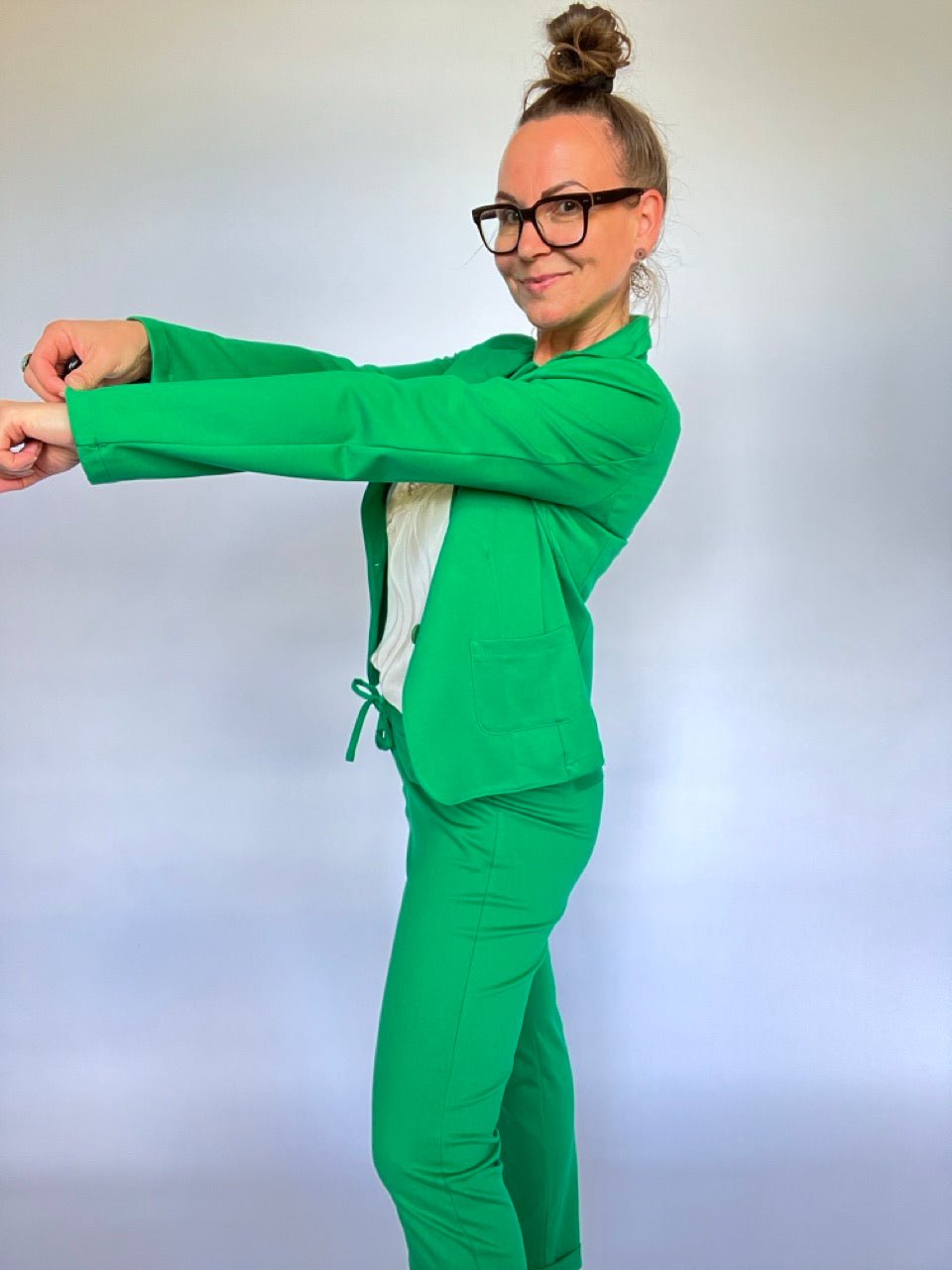 Sweat Blazer Maja Grün - FROLLEIN KÄTHE Shop