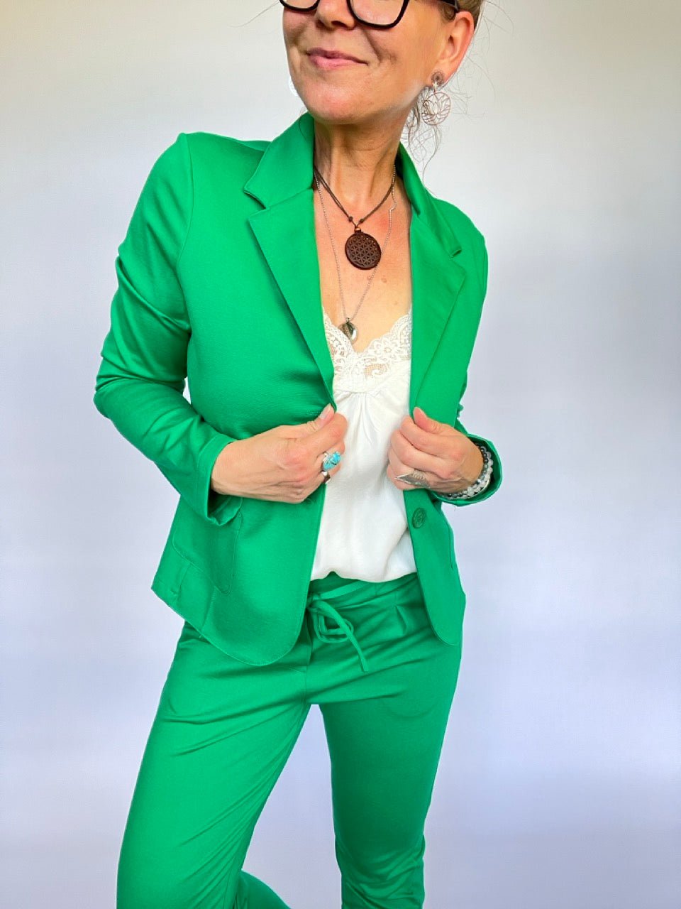 Sweat Blazer Maja Grün - FROLLEIN KÄTHE Shop