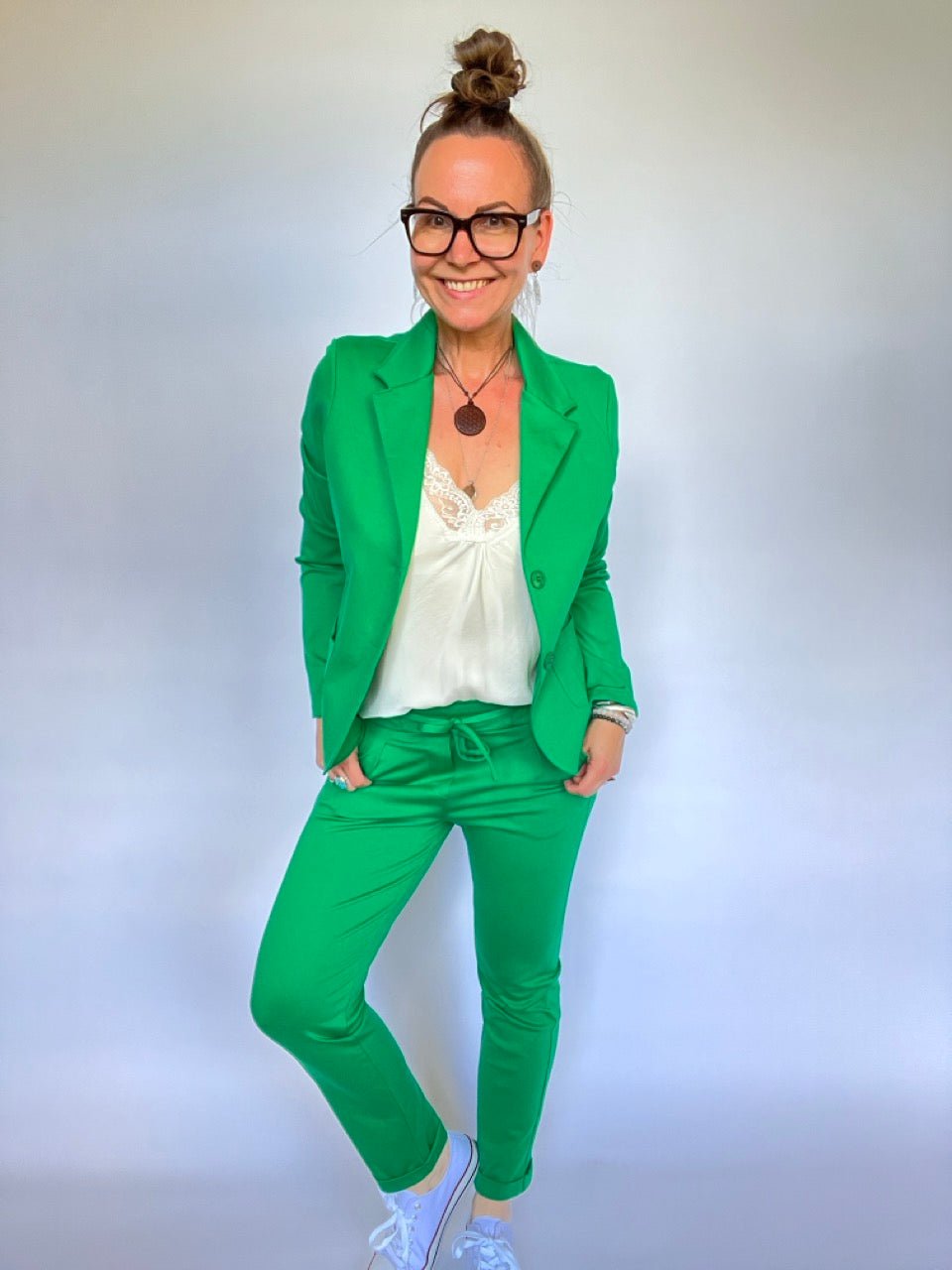 Sweat Blazer Maja Grün - FROLLEIN KÄTHE Shop