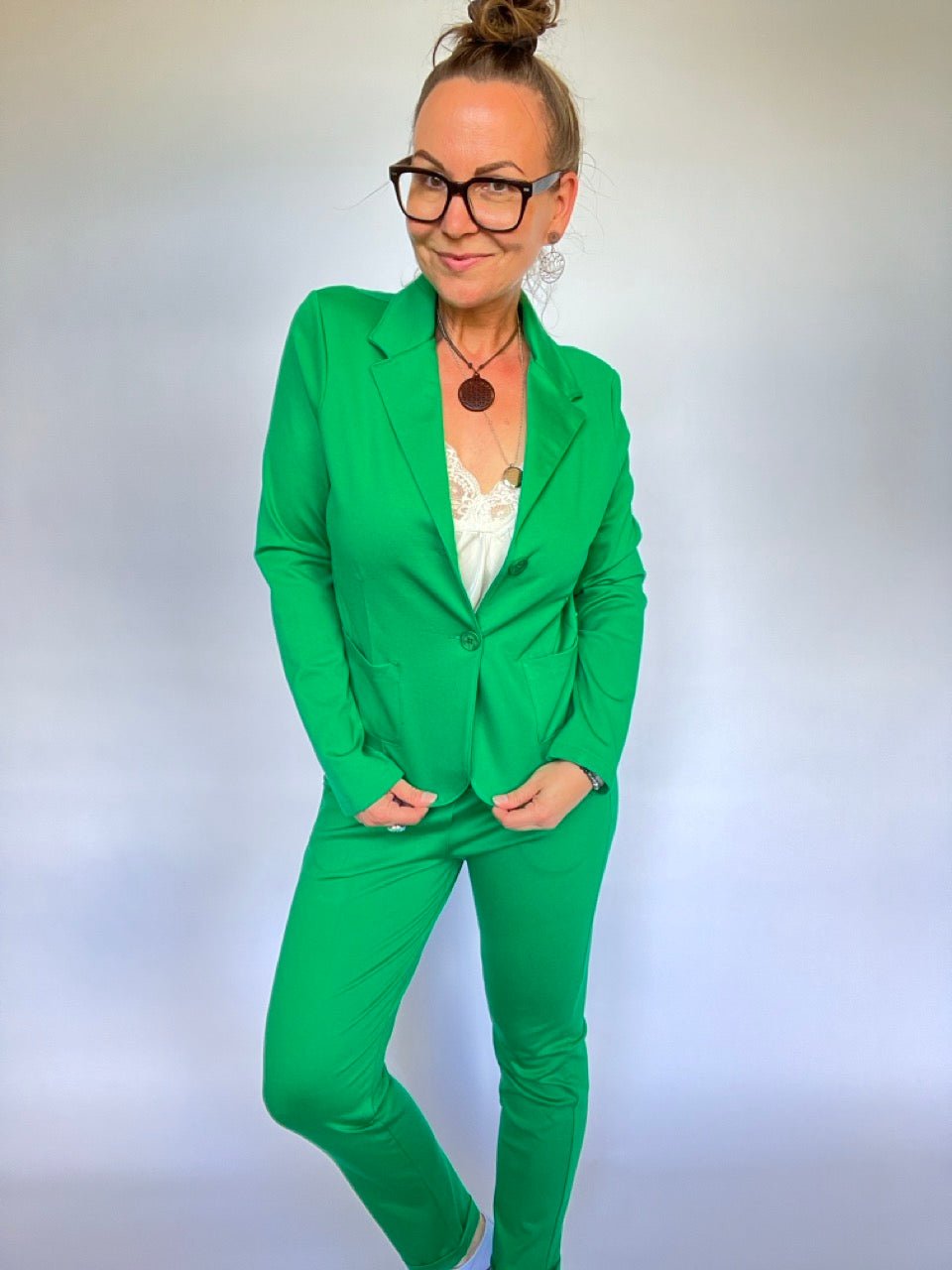 Sweat Blazer Maja Grün - FROLLEIN KÄTHE Shop