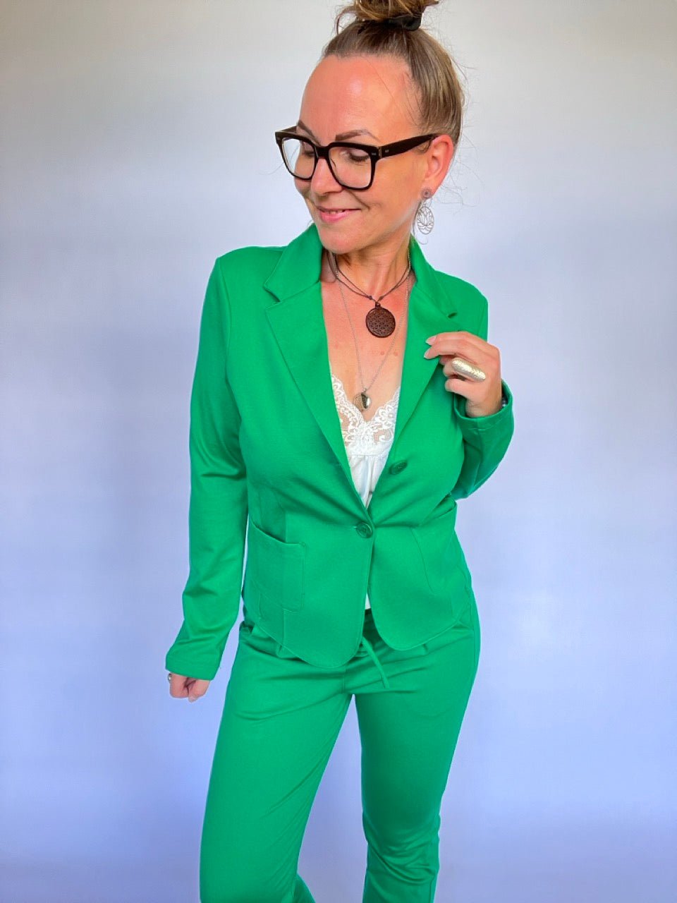 Sweat Blazer Maja Grün - FROLLEIN KÄTHE Shop