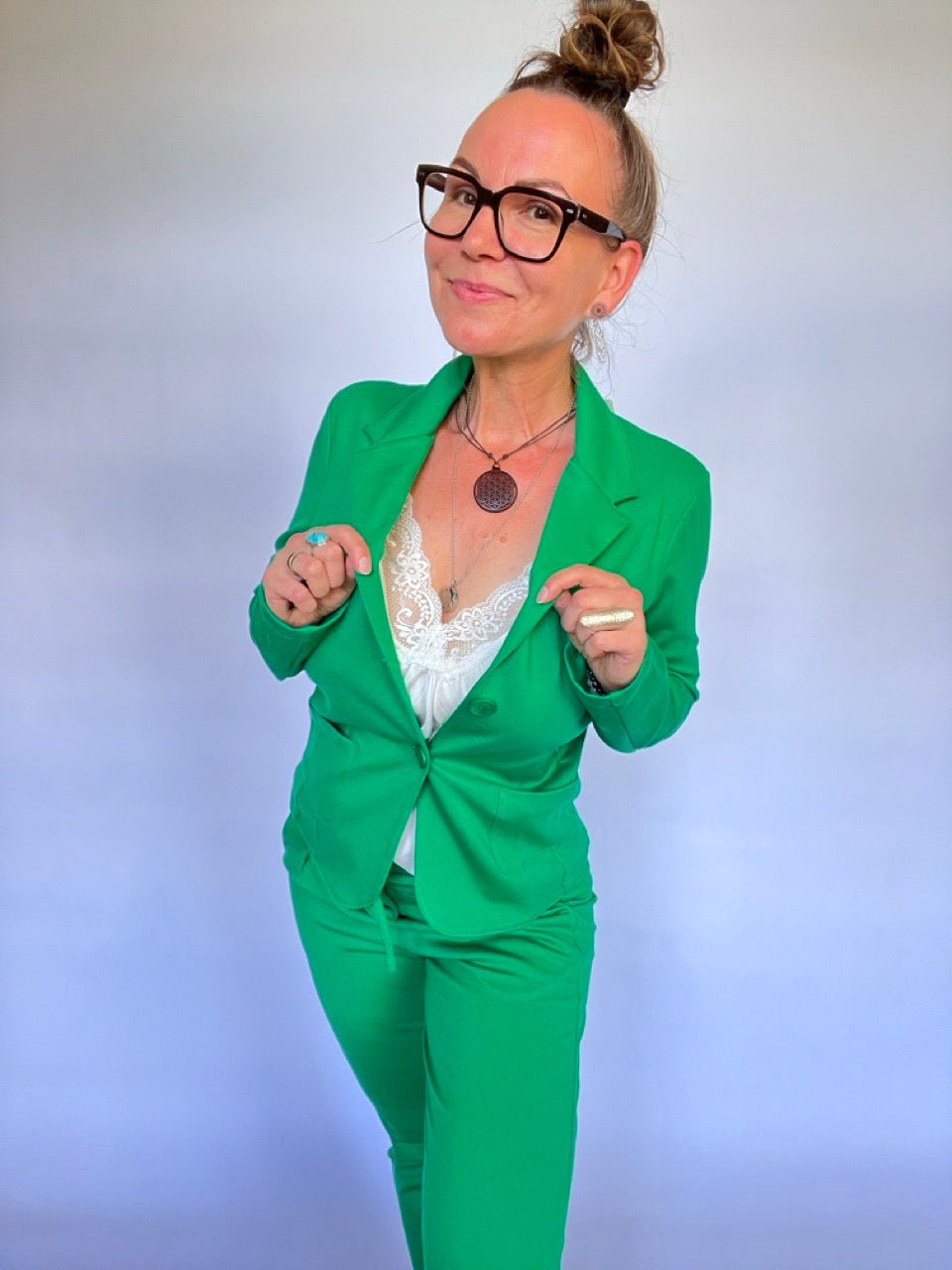 Sweat Blazer Maja Grün - FROLLEIN KÄTHE Shop