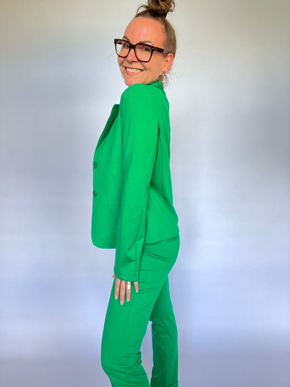 Sweat Blazer Maja Grün - FROLLEIN KÄTHE Shop