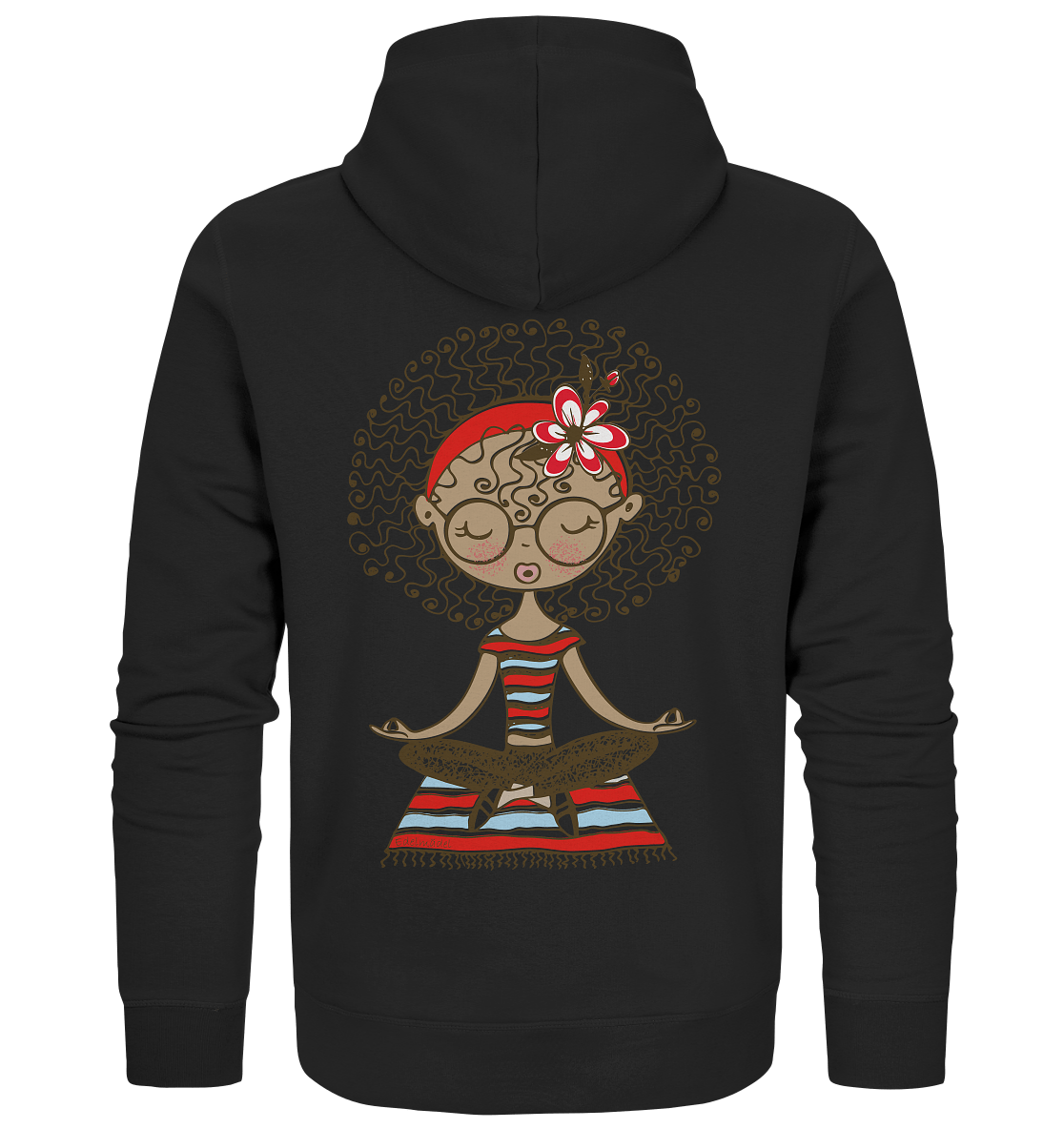 Sweatjacke Edelmädel Organic Meditation Girl - FROLLEIN KÄTHE Shop