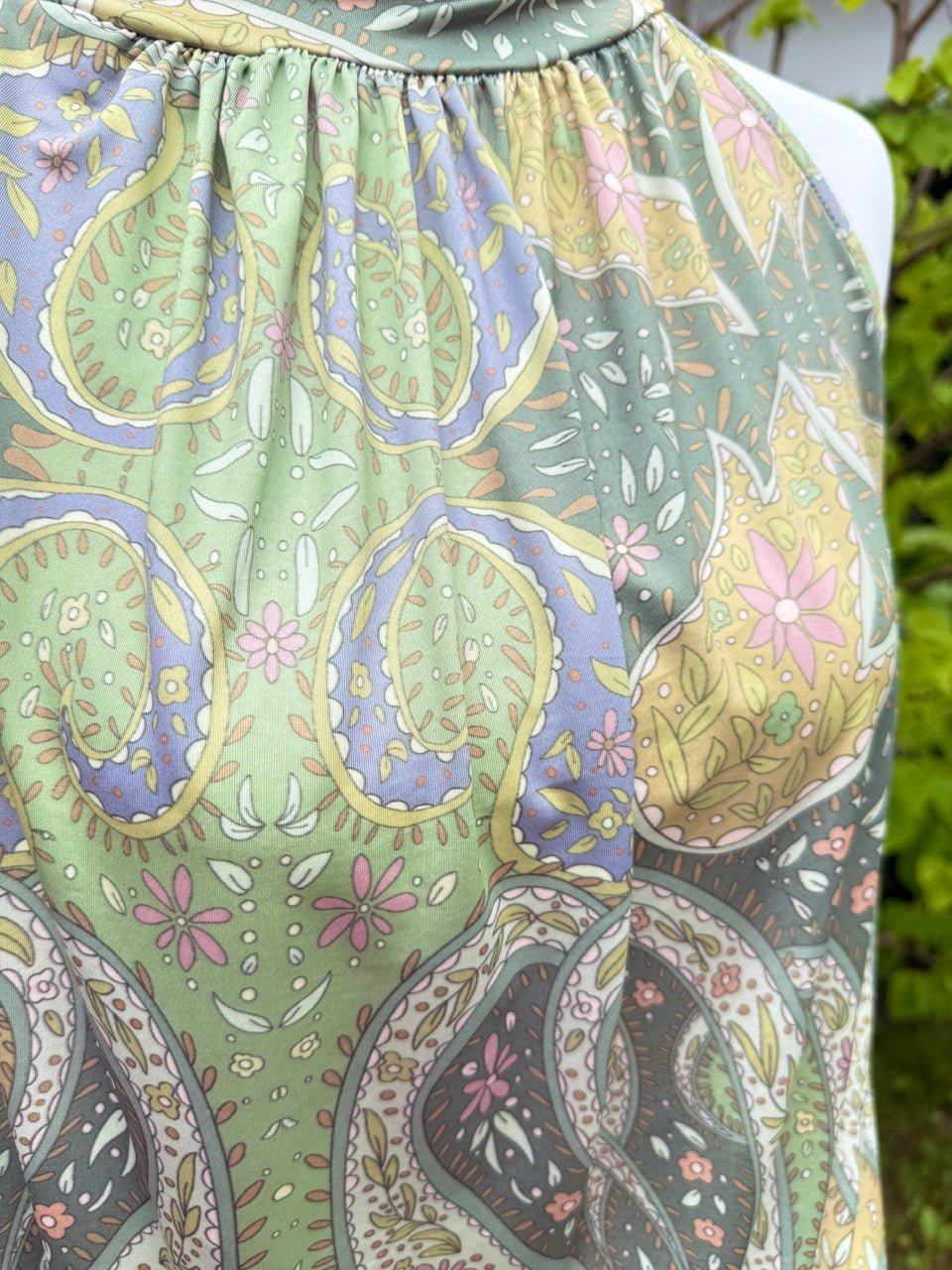 Top Alice Paisley Salbei Olive - FROLLEIN KÄTHE Shop