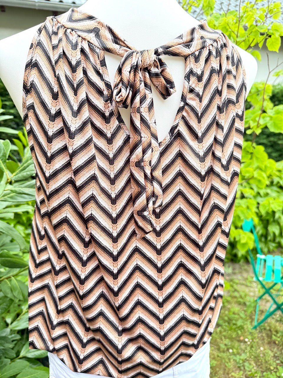 Top Alice Zick Zack Schwarz - FROLLEIN KÄTHE Shop