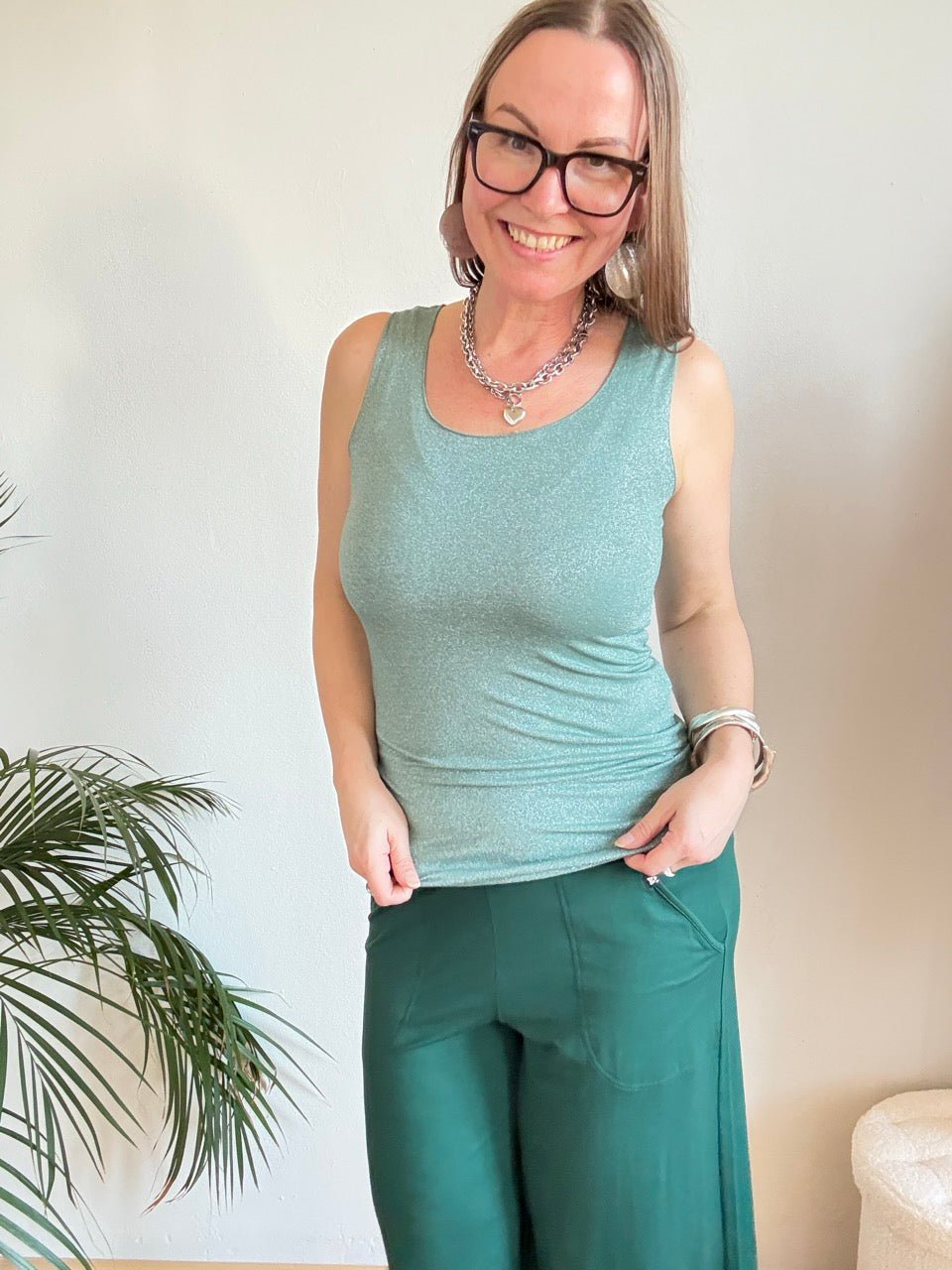 Top Glamour Girl Grün - FROLLEIN KÄTHE Shop