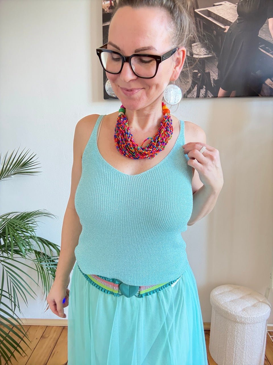 Top Glamour Ozeanblau - FROLLEIN KÄTHE Shop