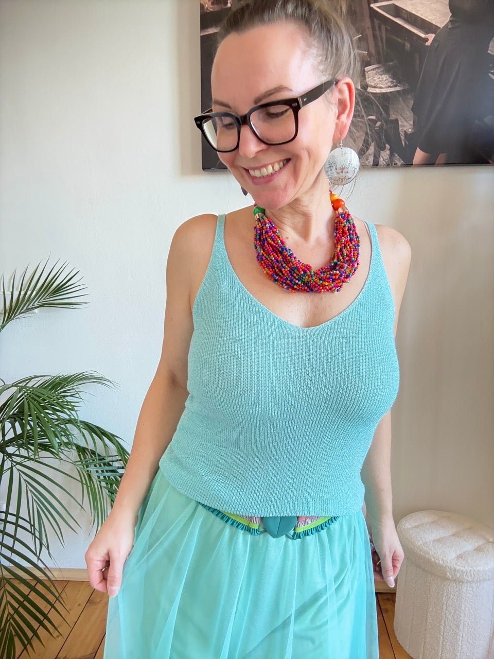 Top Glamour Ozeanblau - FROLLEIN KÄTHE Shop