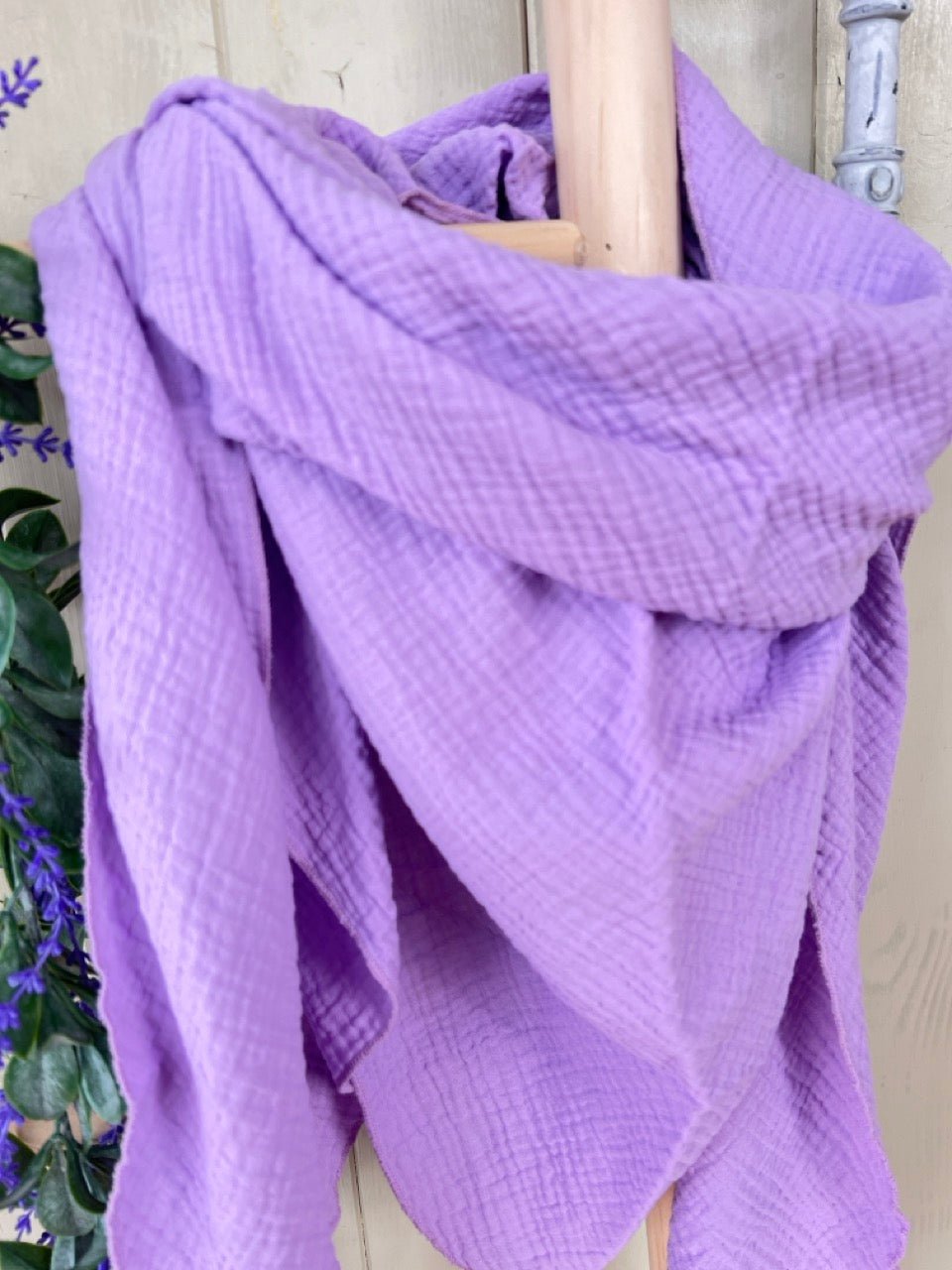 Tuch Gross Mariela Musselin Lavendel - FROLLEIN KÄTHE Shop