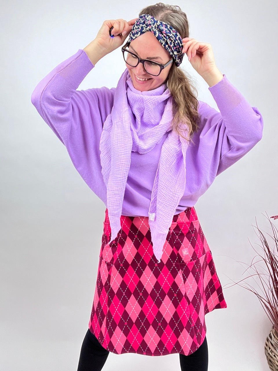 Tuch Gross Mariela Musselin Lavendel - FROLLEIN KÄTHE Shop