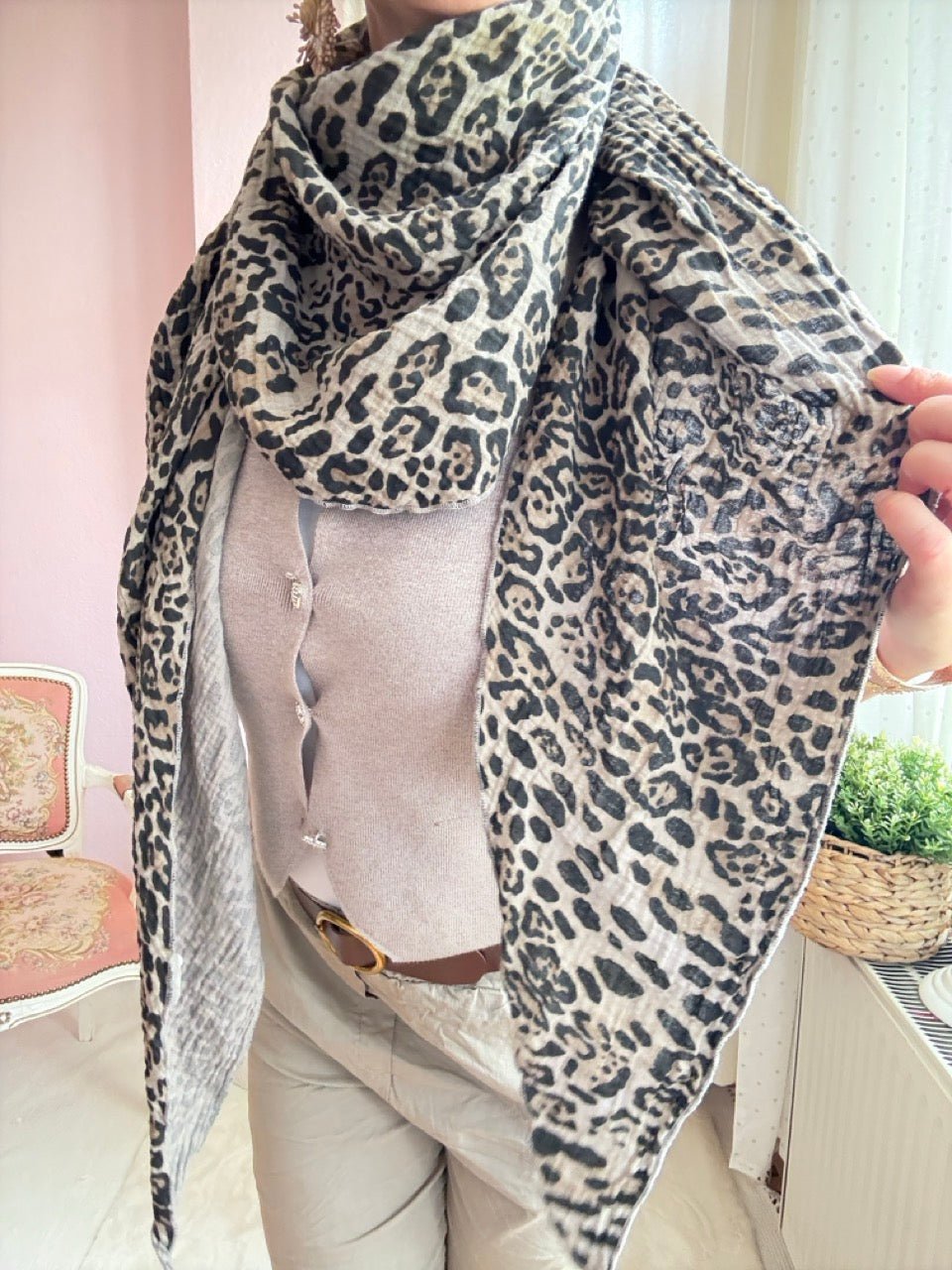Tuch Gross Mariela Musselin Leo - FROLLEIN KÄTHE Shop