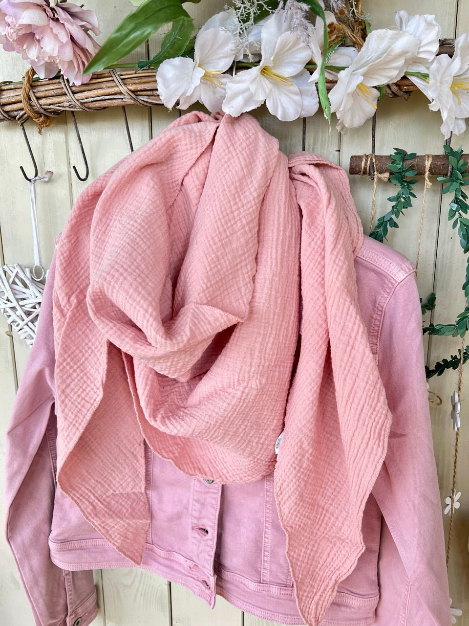 Tuch Gross Mariela Musselin Zart Rose - FROLLEIN KÄTHE Shop