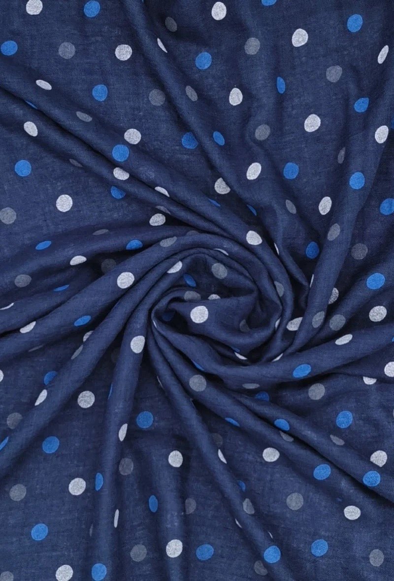 Tuch Polka Dots Blau - FROLLEIN KÄTHE Shop
