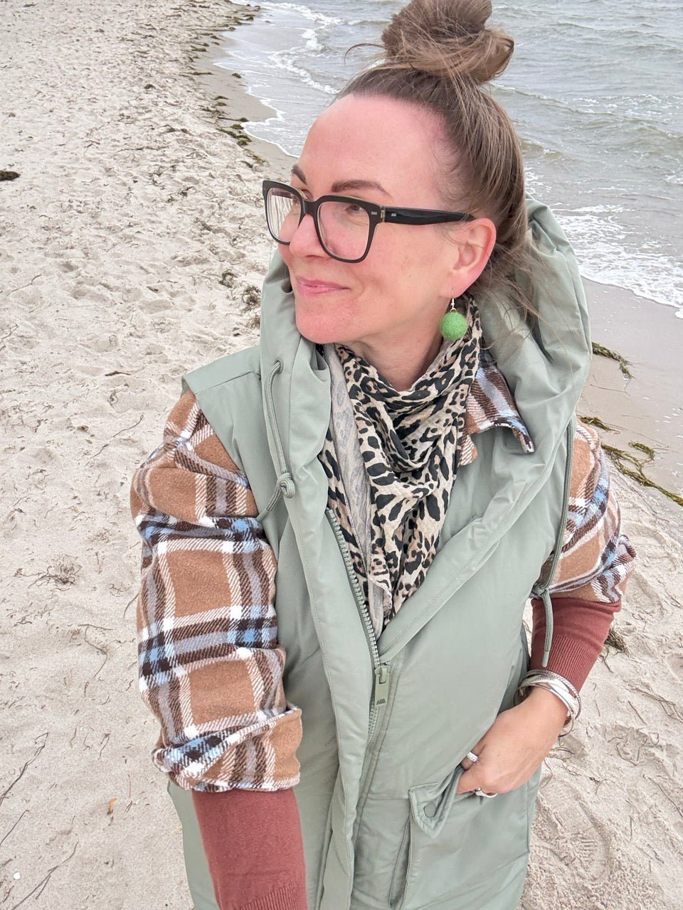 Weste Naila Olive Salbei - FROLLEIN KÄTHE Shop