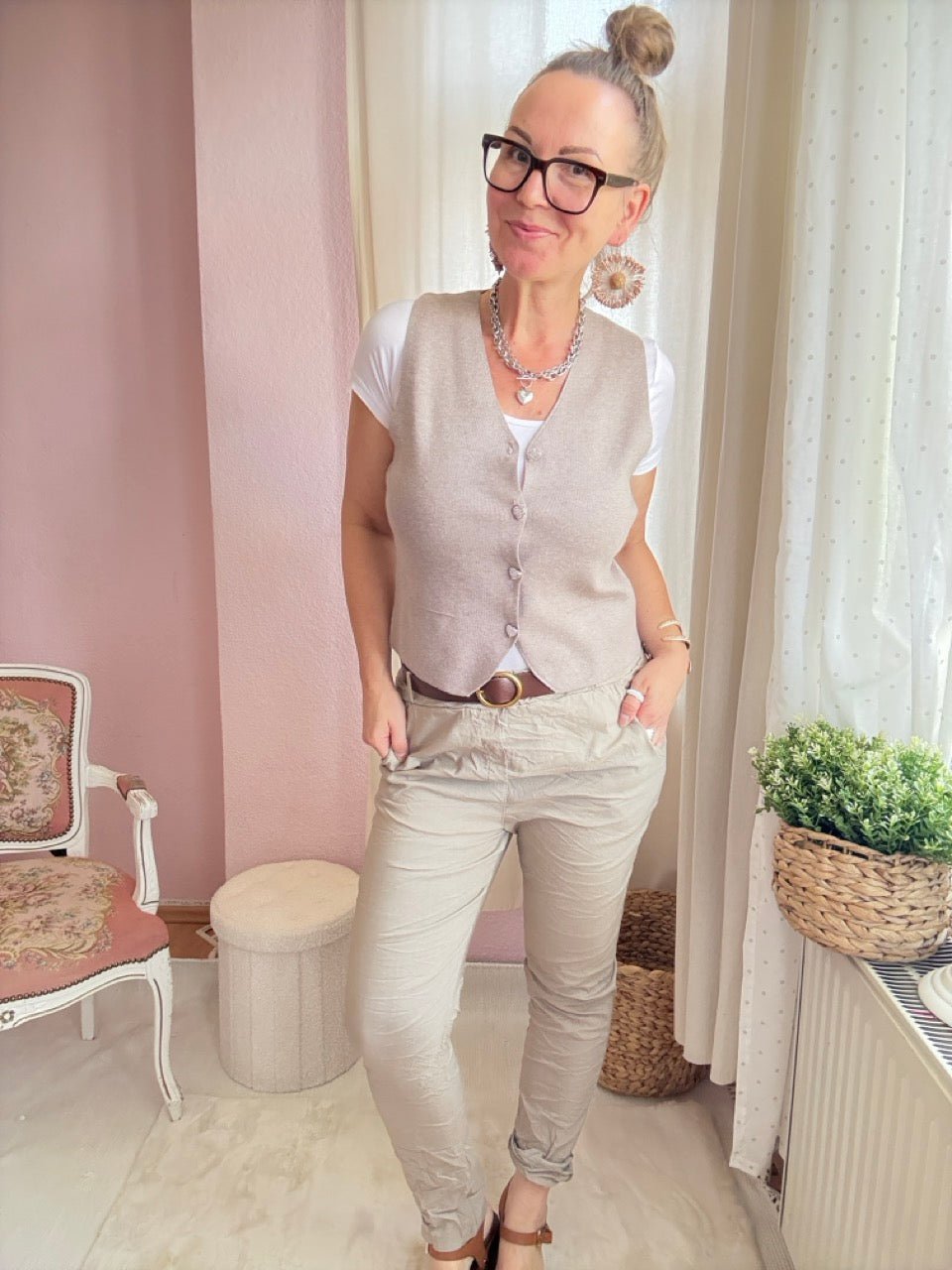 Weste Strick Glückshülle viele Farben - FROLLEIN KÄTHE Shop