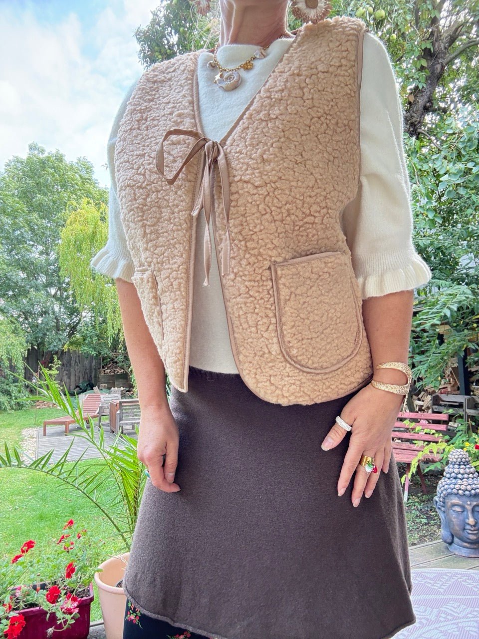 Weste Wölkchen Karamell - FROLLEIN KÄTHE Shop